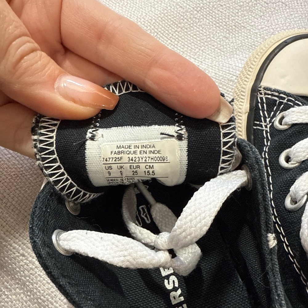Converse Black and White Kids Sneakers - Picture 6 of 6